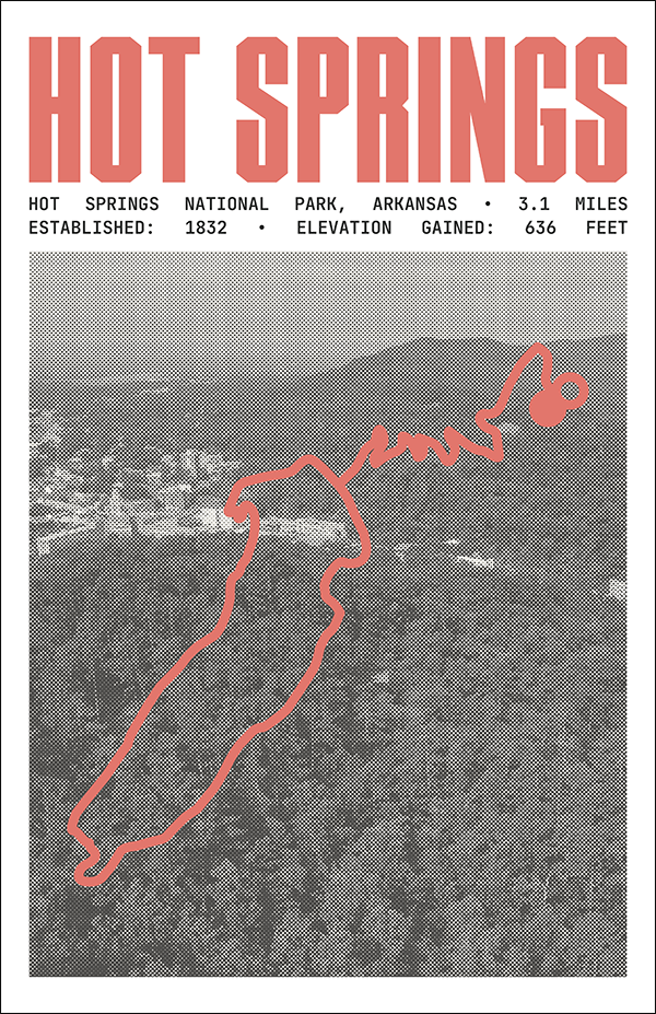 Hot Springs Mountain Trail Poster | Hot Springs National Park Prints