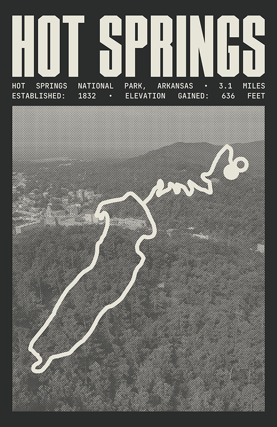 Hot Springs Mountain Trail Poster | Hot Springs National Park Prints