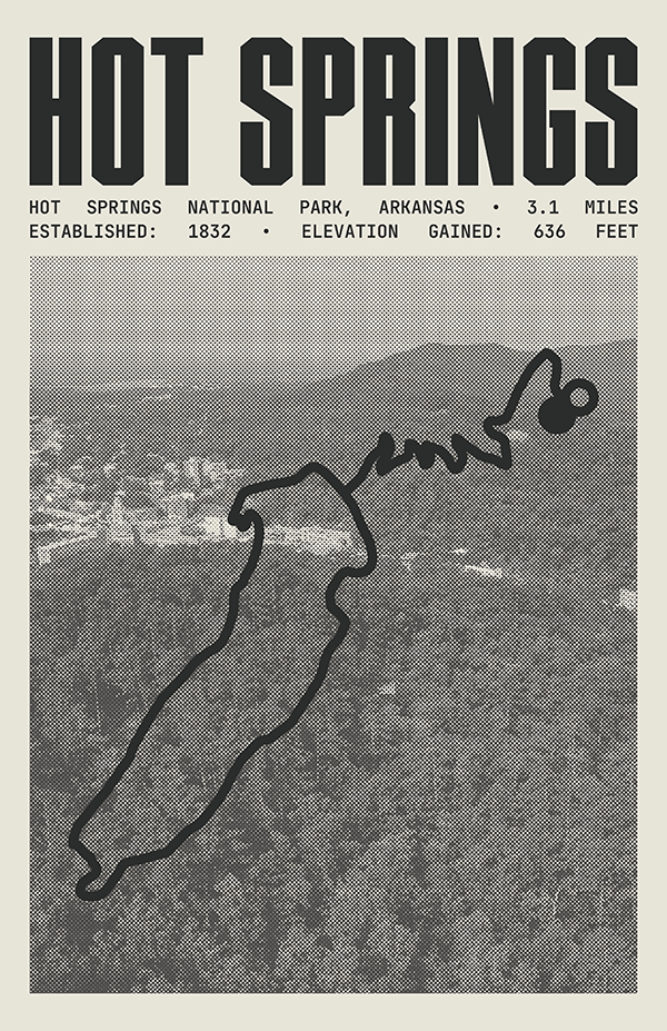 Hot Springs Mountain Trail Poster | Hot Springs National Park Prints