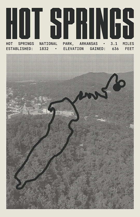 Hot Springs Mountain Trail Poster | Hot Springs National Park Prints