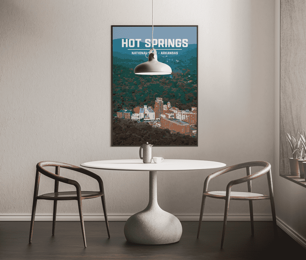 Hot Springs National Park Print | Vintage Style