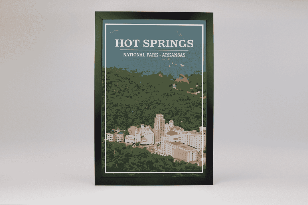 Hot Springs National Park Print | Vintage Style