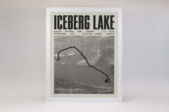 Iceberg Lake Poster | Glacier National Park Prints