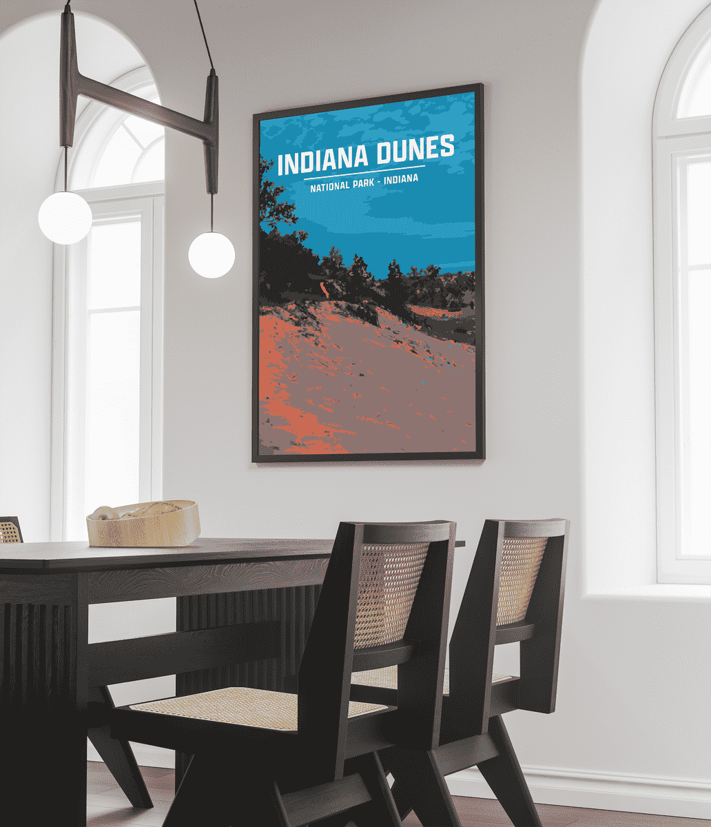 Indiana Dunes National Park Print | Vintage Style
