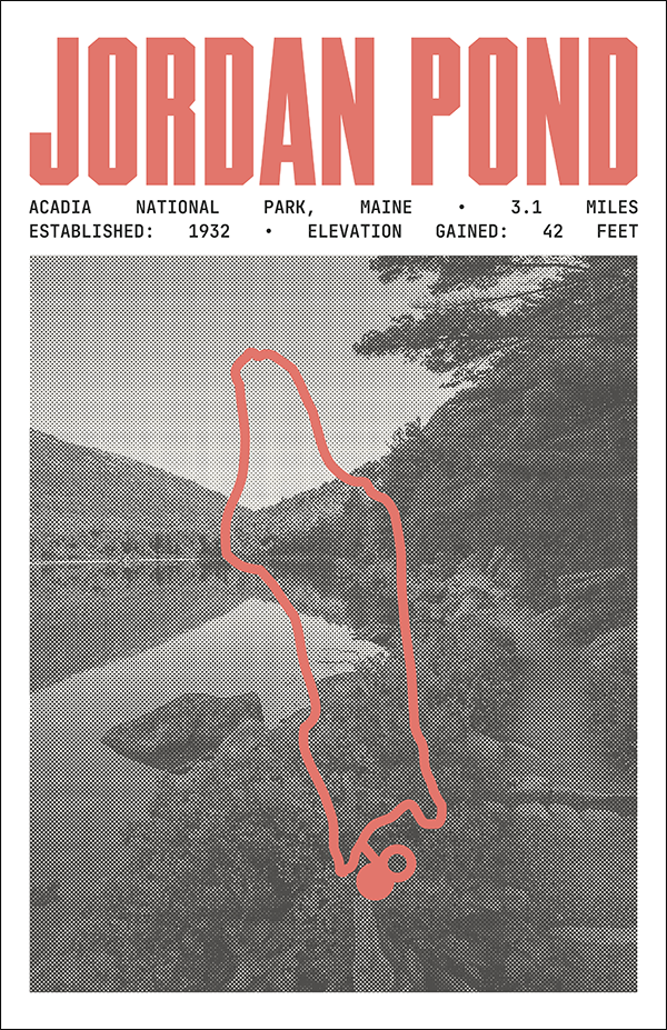 Jordan Pond Path Poster | Acadia National Park Prints