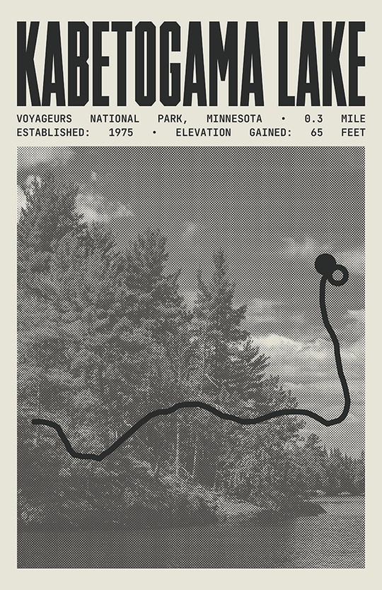 Kabetogama Lake Overlook Trail Poster | Voyageurs National Park Prints