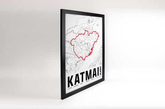 Katmai National Park – Perimeter Map Print