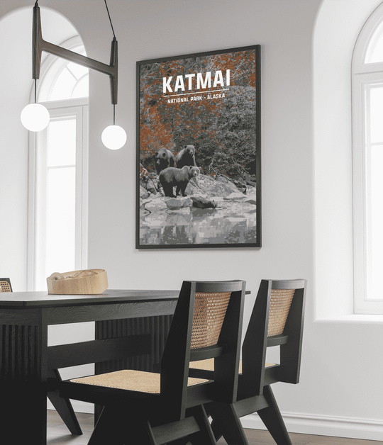 Katmai National Park Print | Vintage Style