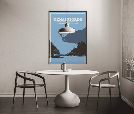 Kenai Fjords National Park Print | Vintage Style