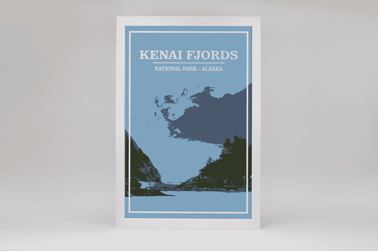 Kenai Fjords National Park Print | Vintage Style
