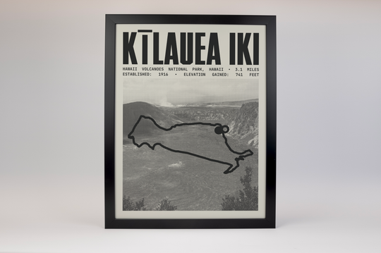 Kīlauea Iki & Crater Rim Trail Poster | Hawaii Volcanoes National Park Prints