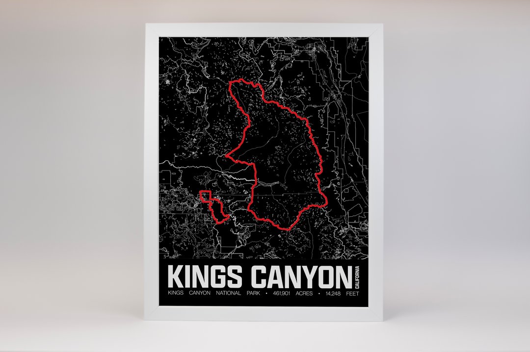 Kings Canyon National Park – Perimeter Map Print