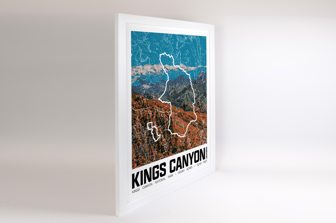 Kings Canyon National Park – Perimeter Map Print
