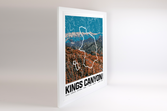 Kings Canyon National Park – Perimeter Map Print