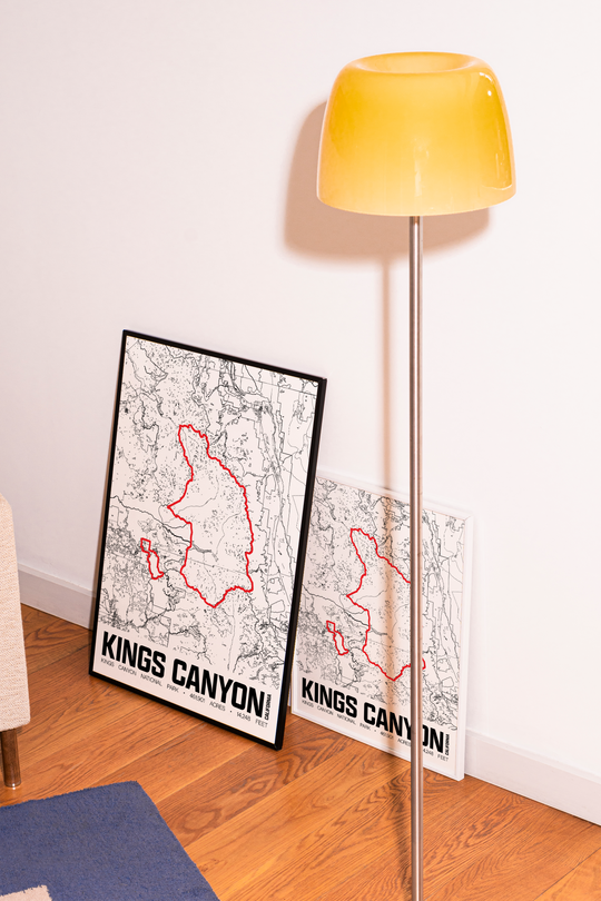 Kings Canyon National Park – Perimeter Map Print