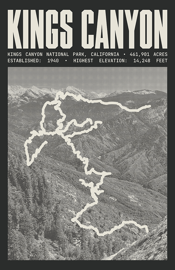 Kings Canyon National Park Poster