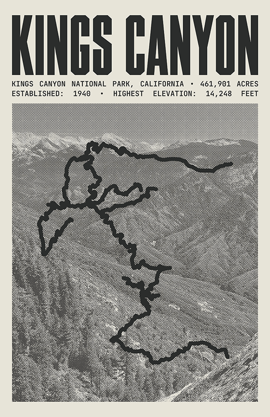 Kings Canyon National Park Poster