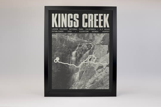 Kings Creek Falls Trail Poster | Lassen Volcanic National Park Prints