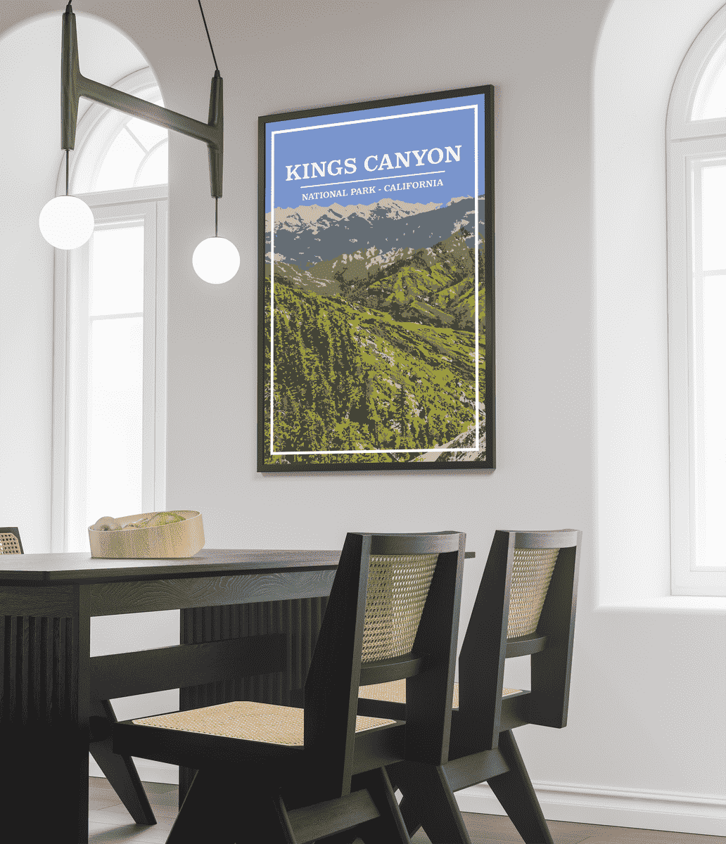 Kings Canyon National Park Print | Vintage Style