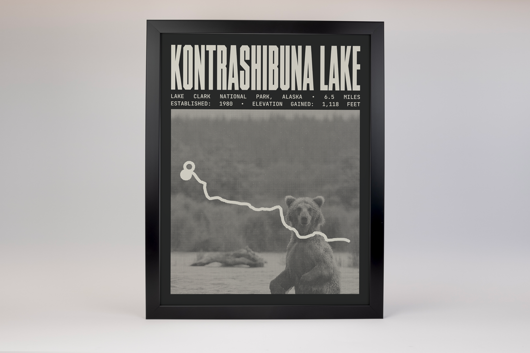 Kontrashibuna Lake Poster | Lake Clark National Park Prints