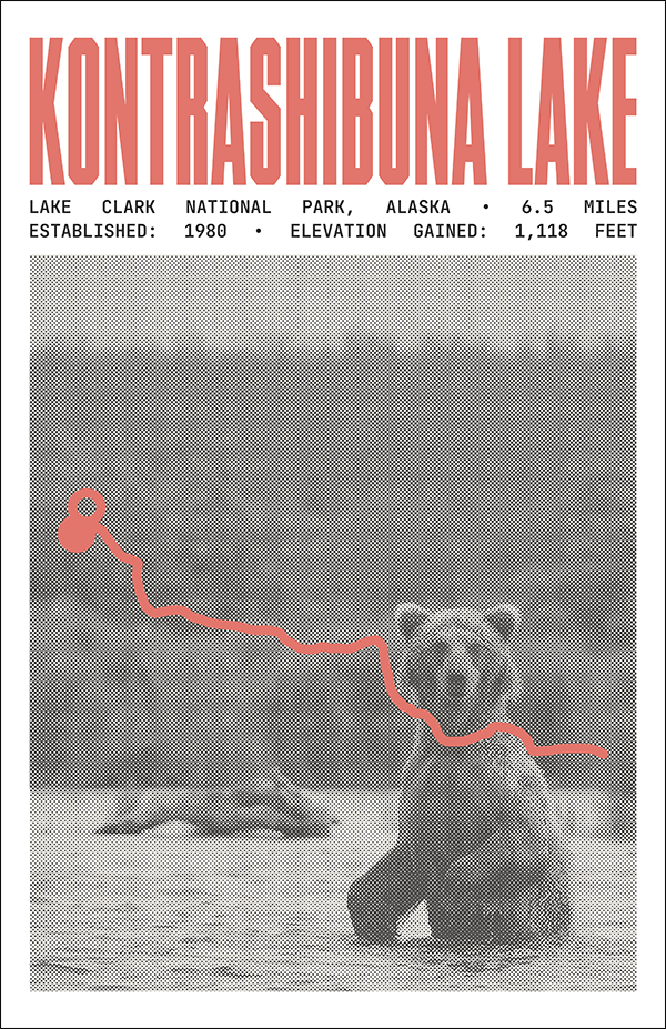 Kontrashibuna Lake Poster | Lake Clark National Park Prints