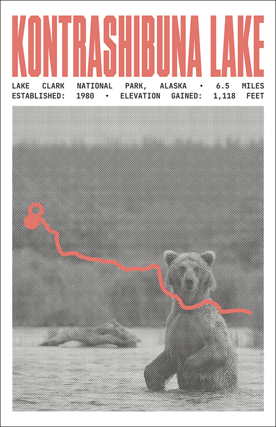 Kontrashibuna Lake Poster | Lake Clark National Park Prints