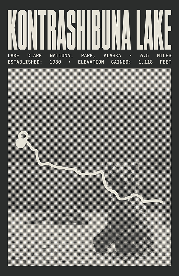 Kontrashibuna Lake Poster | Lake Clark National Park Prints