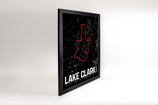 Lake Clark National Park – Perimeter Map Print