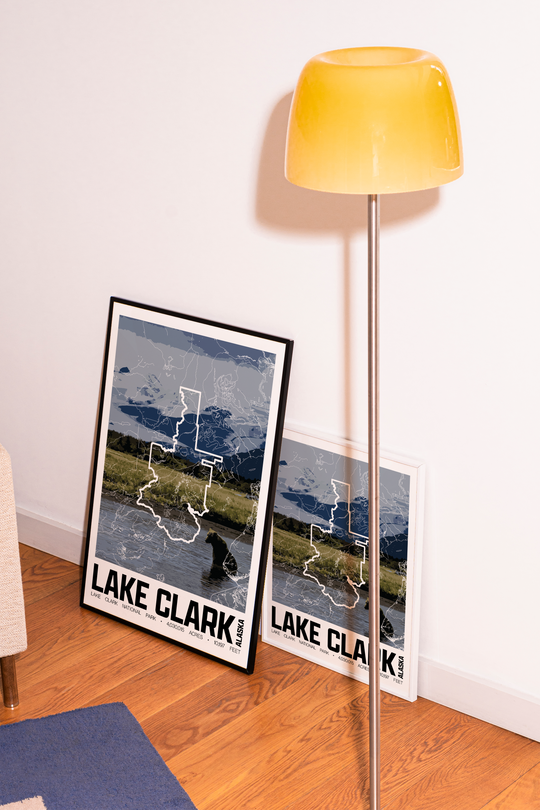 Lake Clark National Park – Perimeter Map Print