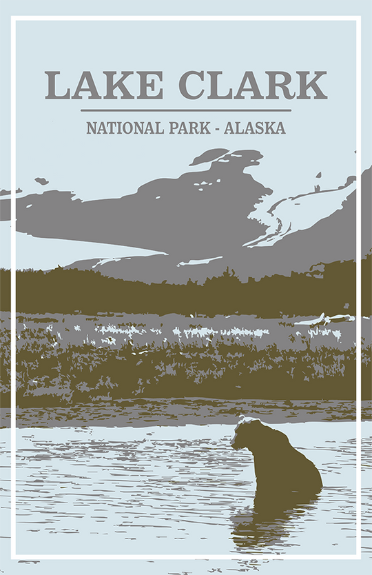 Lake Clark National Park Print | Vintage Style