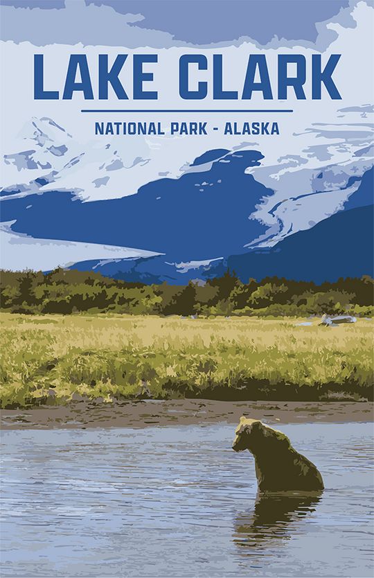 Lake Clark National Park Print | Vintage Style