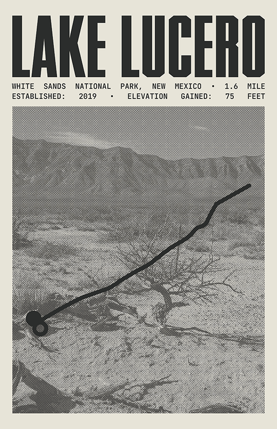 Lake Lucero Path Poster | White Sands National Park Prints