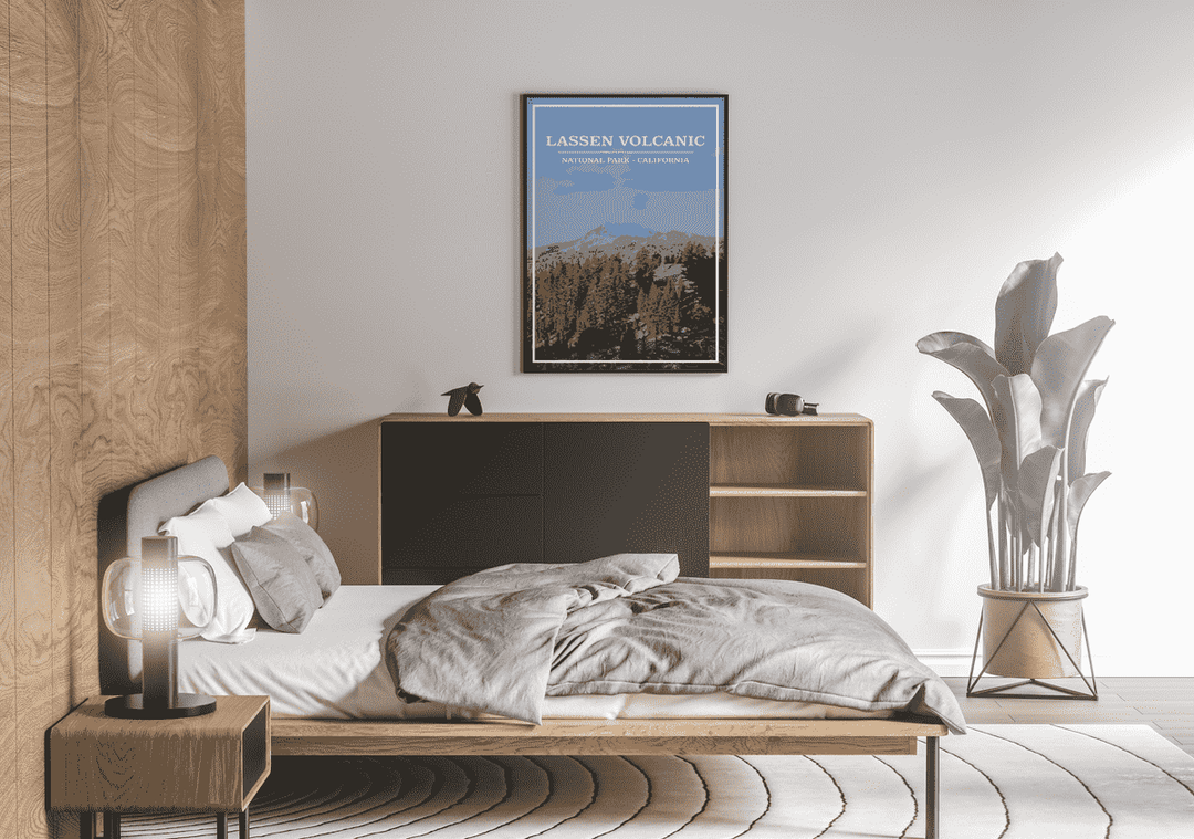 Lassen Volcanic National Park Print | Vintage Style