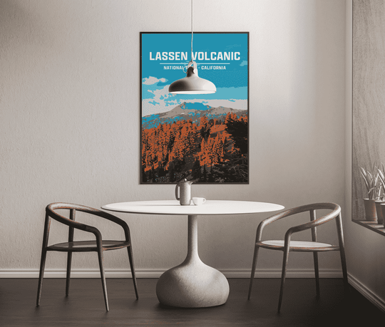Lassen Volcanic National Park Print | Vintage Style