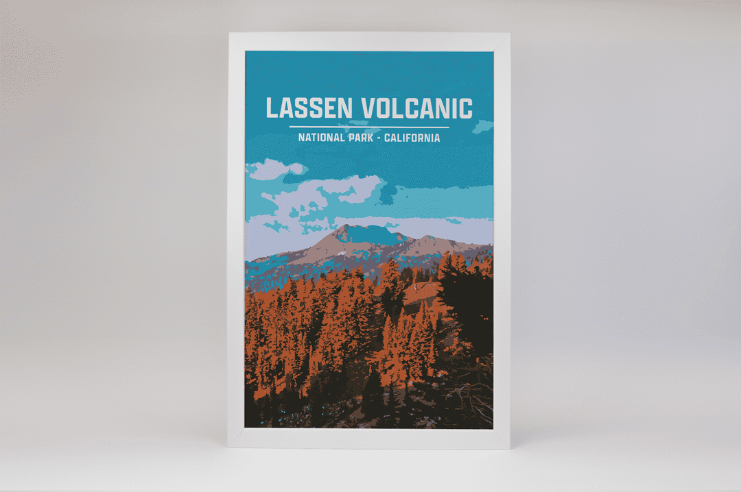 Lassen Volcanic National Park Print | Vintage Style