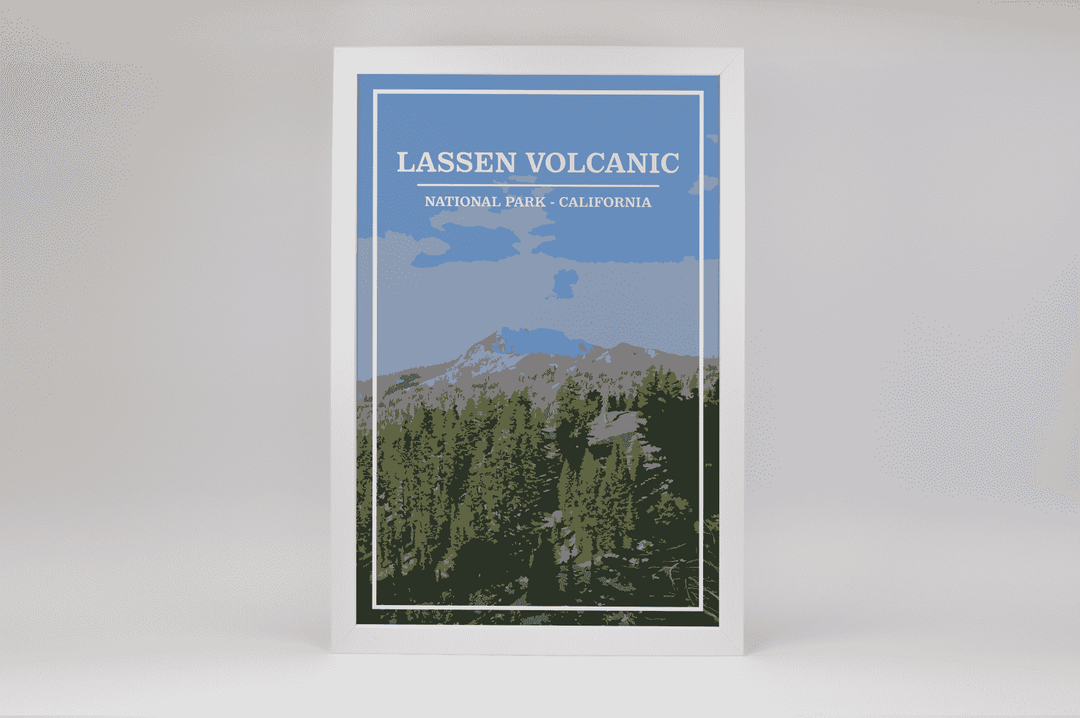 Lassen Volcanic National Park Print | Vintage Style