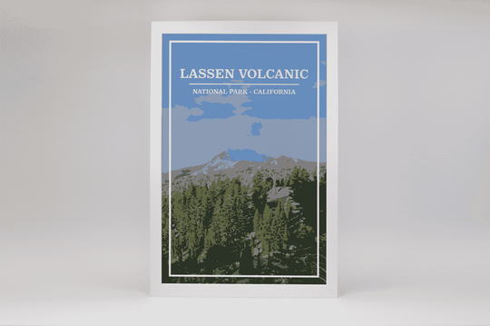 Lassen Volcanic National Park Print | Vintage Style