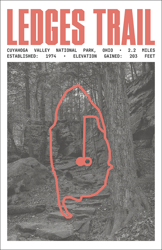 Ledges Trail Poster | Cuyahoga Valley National Park Prints