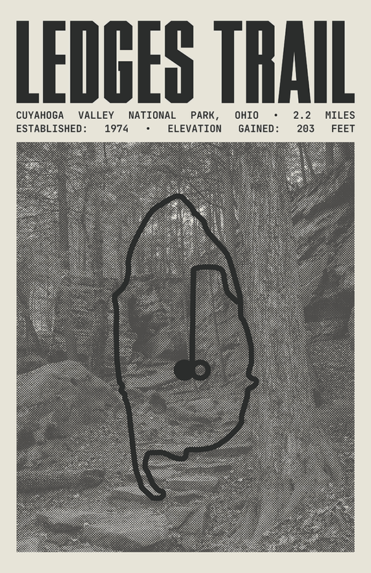 Ledges Trail Poster | Cuyahoga Valley National Park Prints