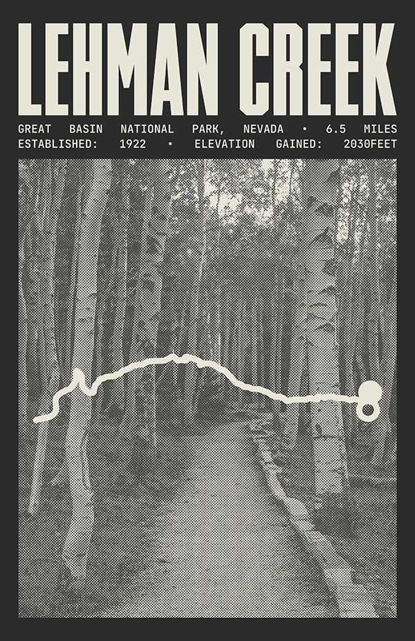 Lehman Creek Trail Poster | Great Basin National Prints