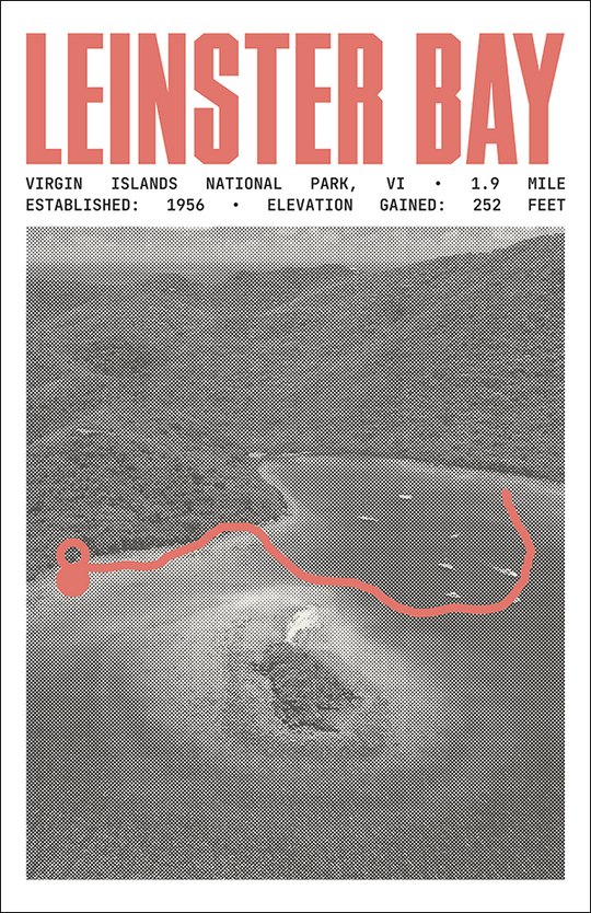 Leinster Bay Trail Poster | Virgin Islands National Park Prints