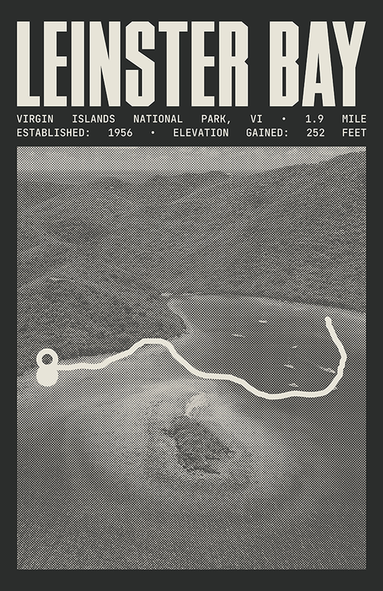 Leinster Bay Trail Poster | Virgin Islands National Park Prints