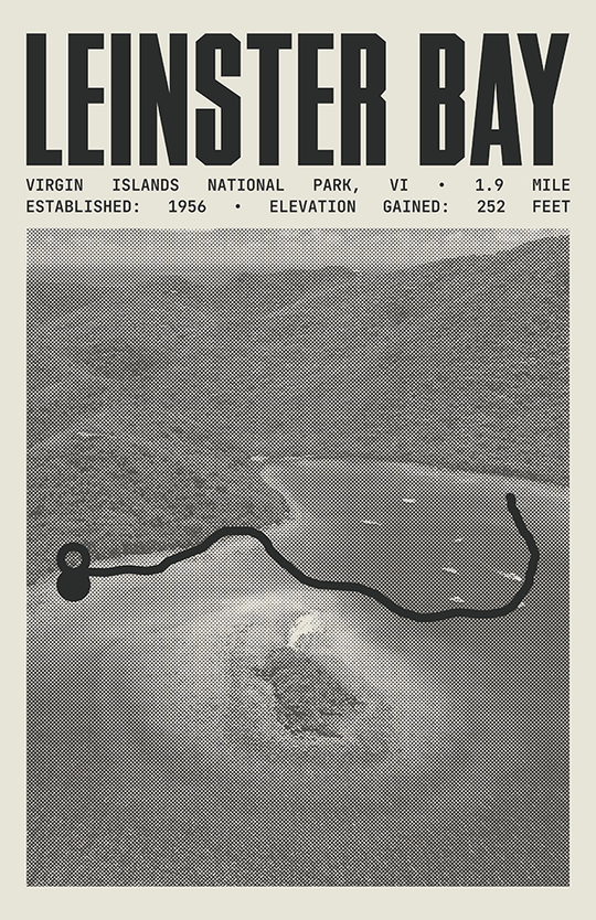 Leinster Bay Trail Poster | Virgin Islands National Park Prints