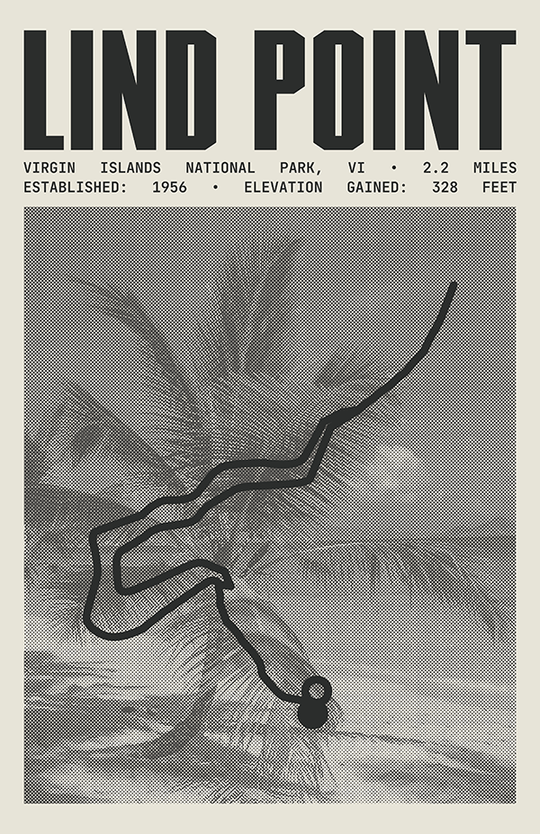 Lind Point Trail Poster | Virgin Islands National Park Prints