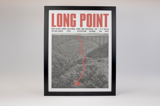 Long Point Trail Poster | New River Gorge National Park and Preserve Prints