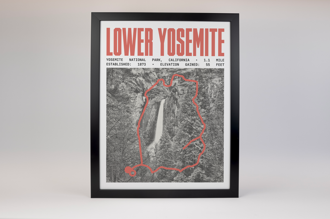 Lower Yosemite Falls Trail Poster | Yosemite National Park Prints