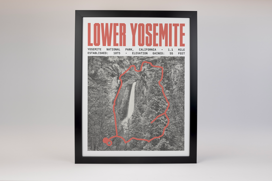 Lower Yosemite Falls Trail Poster | Yosemite National Park Prints