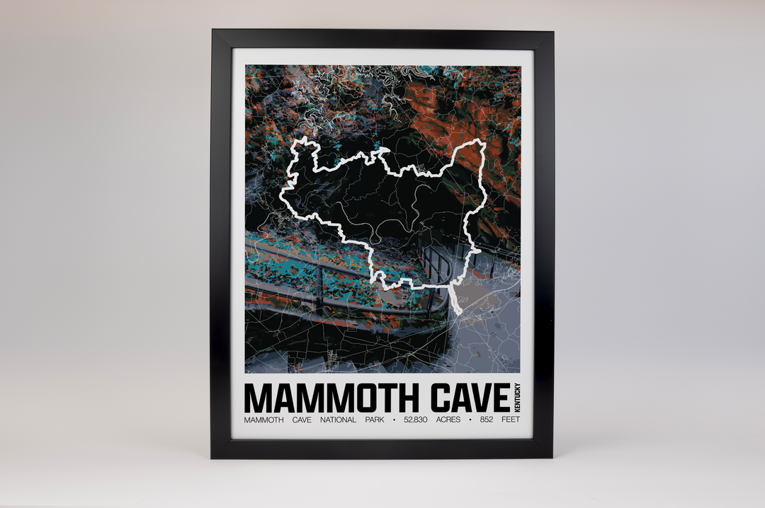 Mammoth Cave National Park – Perimeter Map Print