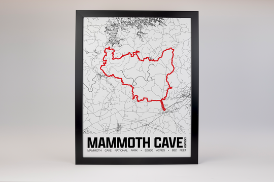 Mammoth Cave National Park – Perimeter Map Print