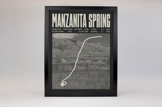 Smith Spring and Manzanita Spring Loop Poster | Guadalupe Mountains National Park Prints